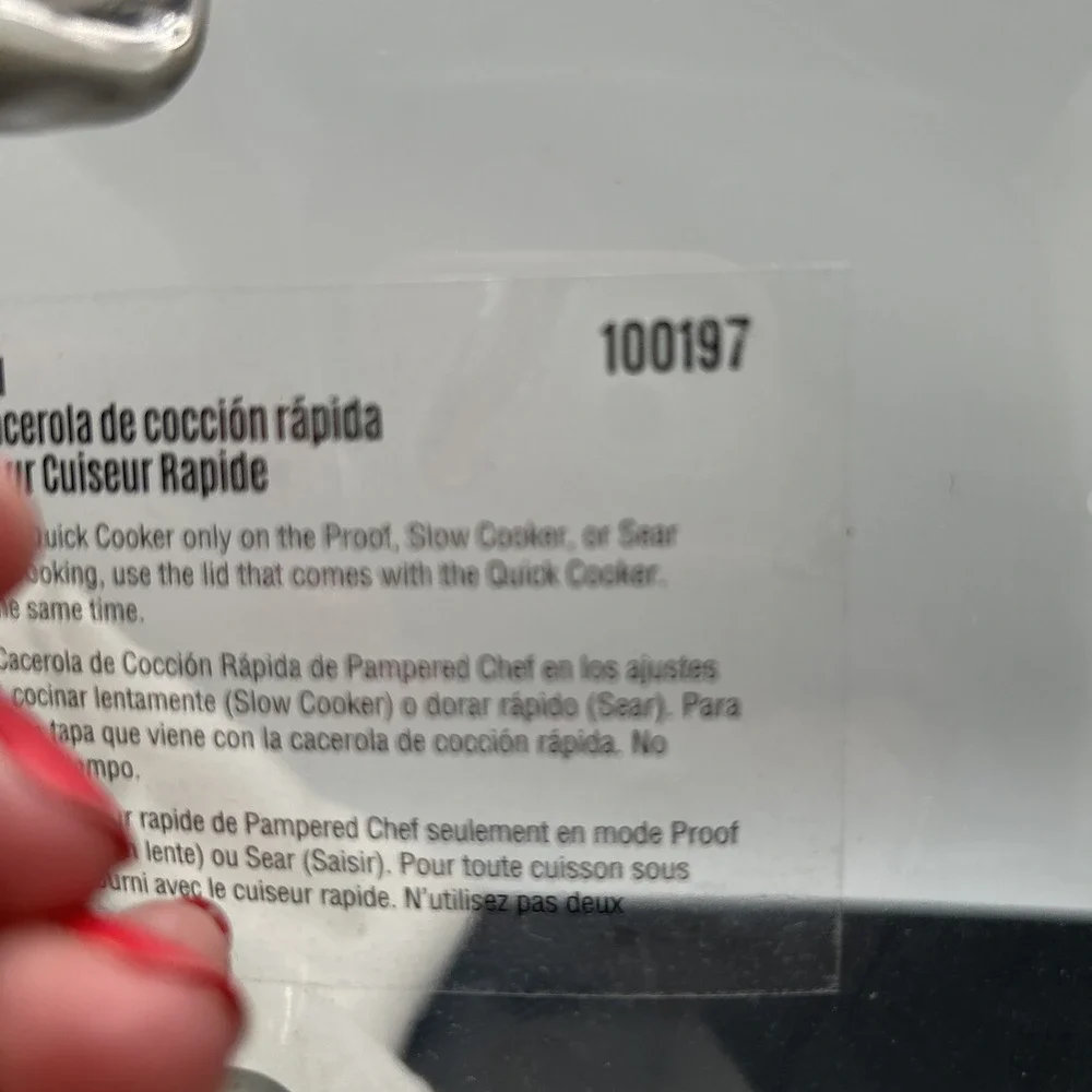Pampered Chef Quick Cooker‎ Glass Lid New 100197 NEW
